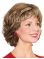Curly With Bangs Monofilament 12" Blonde Synthetic Wigs For Women