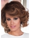 Layered Remy Human Hair Brown Curly Handtied Wigs