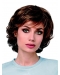 Synthetic 10" Curly Chin Length Brown High Quality Classic Wigs