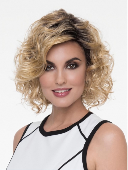 Curly Capless Blonde Classic Synthetic Wigs