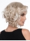 12" Curly Platinum Blonde Monofilament Wig Without Bangs