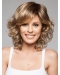 Polite Chin Length Brown Curly Glueless Lace Front Wigs