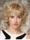 Fabulous Curly Design Chin Length Blonde Layered Wigs