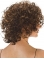 Designed Brown Curly Chin Length Synthetic Wigs