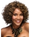 Brown Curly Synthetic Preferential Medium Wigs