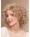 Shining Blonde Curly Chin Length Synthetic Wigs