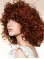 Fabulous Chin Length Curly Lace Front Copper Wigs 16 Inch