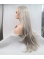 Fashion Long Straight Synthetic Lace Front Silver Wigs