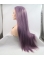 Cosplay Purple Long Straight Breeze Synthetic Lace Front Wigs For Women Without Bangs