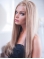 20" Long  100% Hand-tied Lace Front Blonde Layered Human Hair Wigs