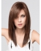 Trendy Brown 16" long Straight With Bangs  Monofilamen Synthetic Women Wigs