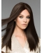 16" Long Straight 100% Hand-Tied Without Bangs Human Hair Women Wigs