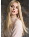 20'' Long Straight Blonde Layered Human Hair Women Wigs
