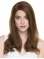 Long Brown 16" Straight Lace Front Layered Human Hair Women Wigs
