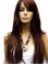 Ideal Auburn Straight Lace Front Remy Human Hair Long Women Wigs