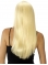 Blonde Long Straight Full Lace Remy Human Hair Women Wigs