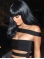 14'' Long Straight  Lace Front Black With Bangs Remy Human Hair Kylie Jenner Inspired Women Wigs