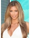 20'' Kardashian Glamorous Celebrity Hairstyle Long Straight Blonde Full Lace Wig 100% Human Hair Women Wigs