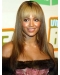 22'' Long Polite Blonde Straight Capless Brazilian Remy Hair Beyonce Women Wigs