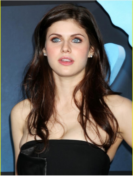  18" Long Straight Lace Front Synthetic Alexandra Anna Daddario Women Wigs