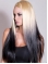 22" Straight Long Lace Front Ombre Indian Remy Human Hair Wigs for Lady