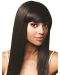 Easeful Black Straight Lace Front Long Human Hair Women Wigs