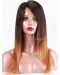18" Long Straight Full Lace Indian Remy Hair Women Ombre Wigs  Wigs