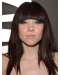 14'' Shoulder Length With Bangs Straight Brown 100% Hand-Tied Mono Top Remy Human Hair Women Wigs