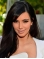 18'' Kim Kardashian Long Straight  Lace Front  Side Bang Hairstyle Human Hair Women Wig 
