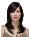 16'' Long Straight 100% Hand-Tied Mono Top Black Remy Human Hair Women Wigs