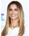 18'' Beautiful Long Straight  Blonde Without Bangs Mono Top Cheryl Cole Inspired Synthetic Women Wigs