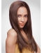 22'' Faddish Auburn Straight Mono Top Lace Front Long Human Hair Women Wigs