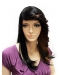 18''  Fashion Straight Black Monofilament Lace Front Synthetic Long Women Wigs