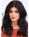 15" Long Straight  Black Lace Front Remy Human Hair Women  Kylie Jenner Wigs