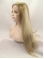 26'' Long Straight Without Bangs Blonde  Lace Front Synthetic Women Wigs