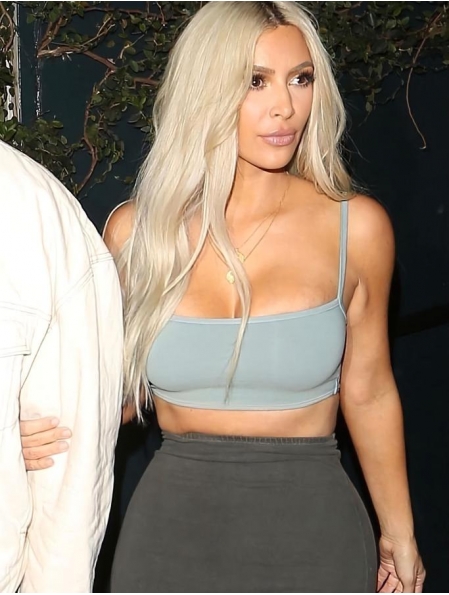 25'' Long Straight Lace Front Blonde  Remy Human Hair Women Kim Kardashian Wigs