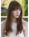 18'' High Quality Straight Brown Capless  With Bangs Synthetic Women Karen Gillan Wigs