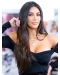  24" Long Straight Without Bangs Full Lace Synthetic Women Kim Kardashian Wigs