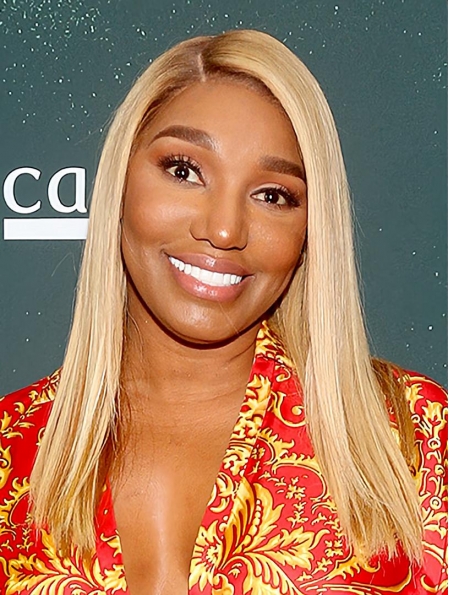  16" Blonde Long Straight Without Bangs Full Lace Synthetic Women NeNe Leakes Wigs