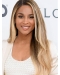  20" Straight Without Bangs Lace Front Long Synthetic Ombre/2 Tone  Women Ciara Wigs