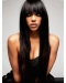 24'' Long Straight Capless Black Remy Human Hair Women Porsha Williams Wigs