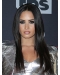 18" Lace Front Long Black Without Bangs Demi Lovato Wigs