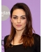  16" Straight Long Without Bangs Lace Front Synthetic Women Mila Kunis Wigs