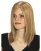 14'' Fashionable Shoulder Length Straight  Blonde Monofilament Long Human Hair Wigs For Wigs