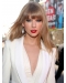 Braw Blonde Straight With Bangs Long Capless  Remy Human Hair Women Taylor Swift Wigs