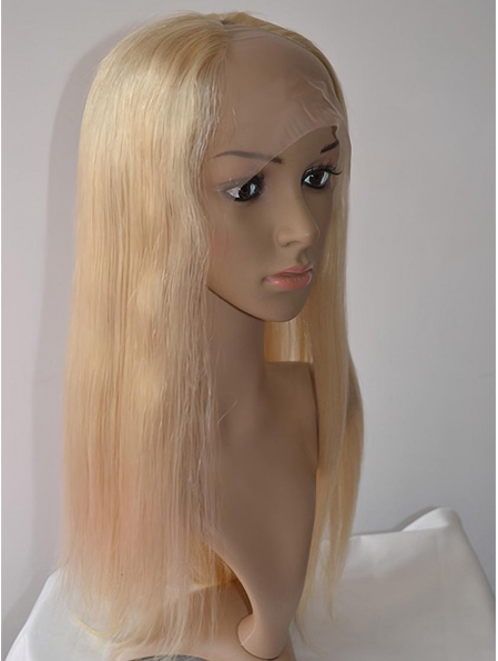 20'' Straight Cosy Blonde Lace Front Long U Part  Remy Hair Wig Women Wigs