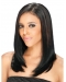 Radiant Brown Straight Without Bangs Lace Front Long U Part Brazilian Remy Hair Women Wigs