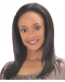Affordable Black Straight Without Bangs Capless Long Human Hair Wigs & Half Wigs