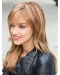 20'' Wholesome Layered Blonde Straight With Bangs 100% Hand-tied  Mono Top Synthetic Long Women Wigs