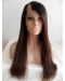 20'' Straight New Auburn Lace Front Long Remy Human Hair Straight U Part Wig Wigs